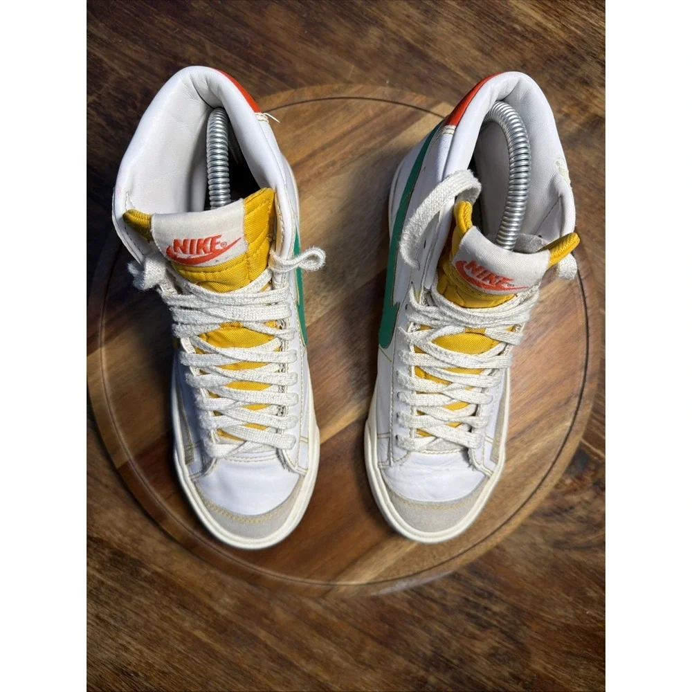 Nike Kids Blazer Mid 77 DD9528-100 Multicolor Lace-Up Sneaker Shoes Size 4.5Y